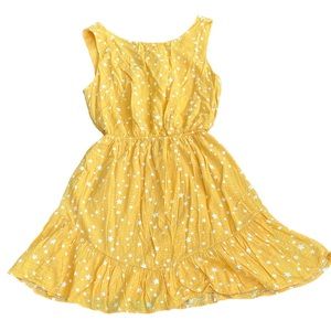 Everly yellow and white star pattern mini dress size small